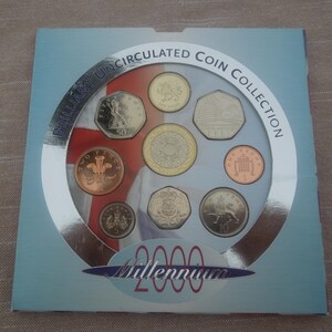 2000 Great Britain Millennium Mint Set of 9 Coins - One Only