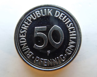 ヴィンテージ 50 ペニヒ ドイツ コイン: 1949 ～ 1950 年、ドイツ