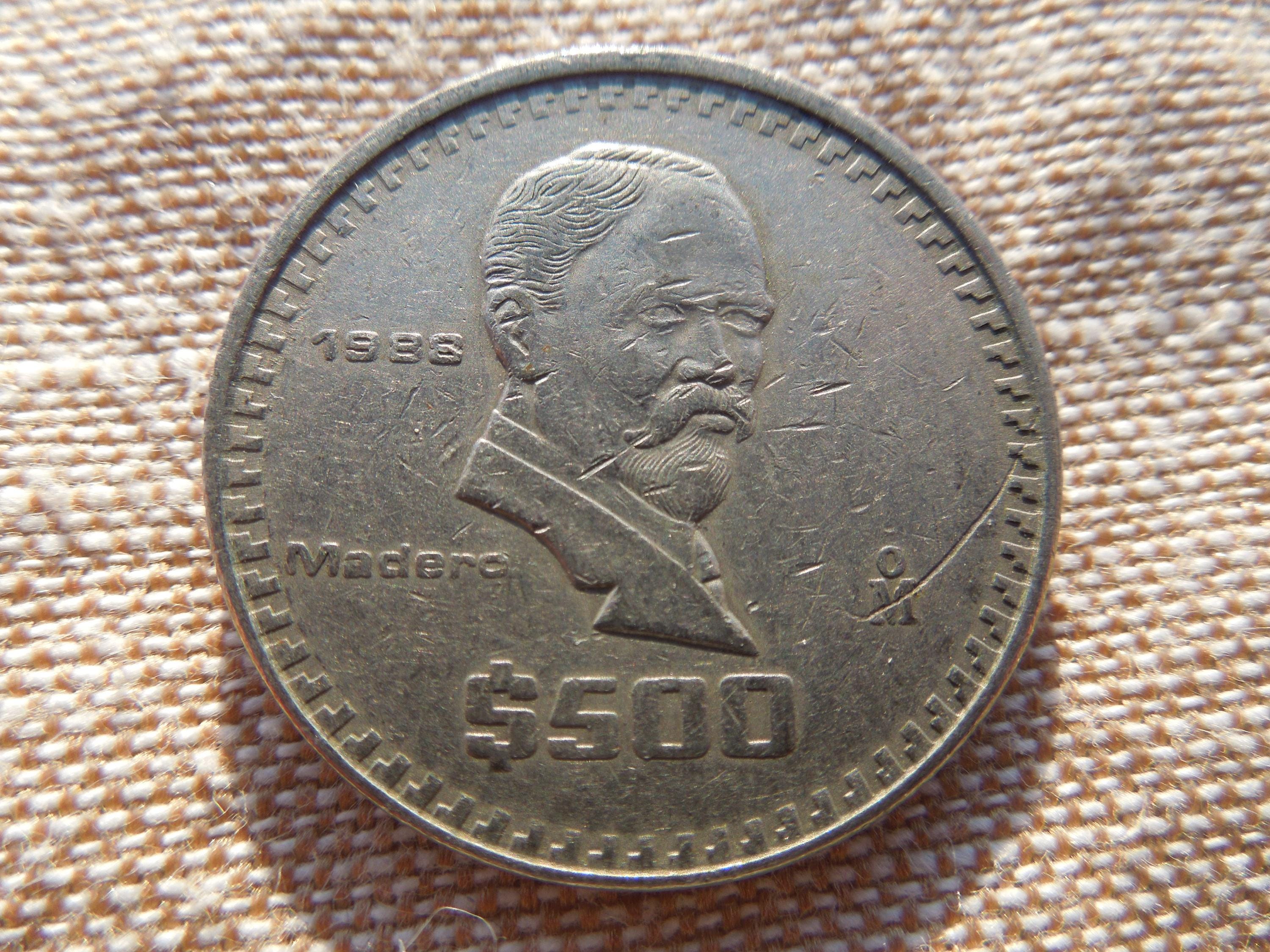 メキシコ 500ペソ 古銭 革命75周年記念硬貨 希少・銀貨1985年 0 - 日本