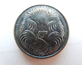 オーストラリア硬貨 5セント | エリザベス2世 | エキドナ