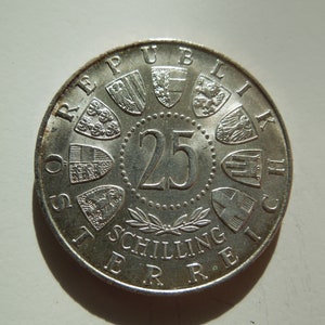 Austrian Coins, 25 to 50 Schilling, Silver - Sell By The Piece