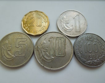 ウルグアイ　硬貨 ウルグアイ硬貨、1～10ペソ、1989～1994年、枚数限定販売 - Etsy