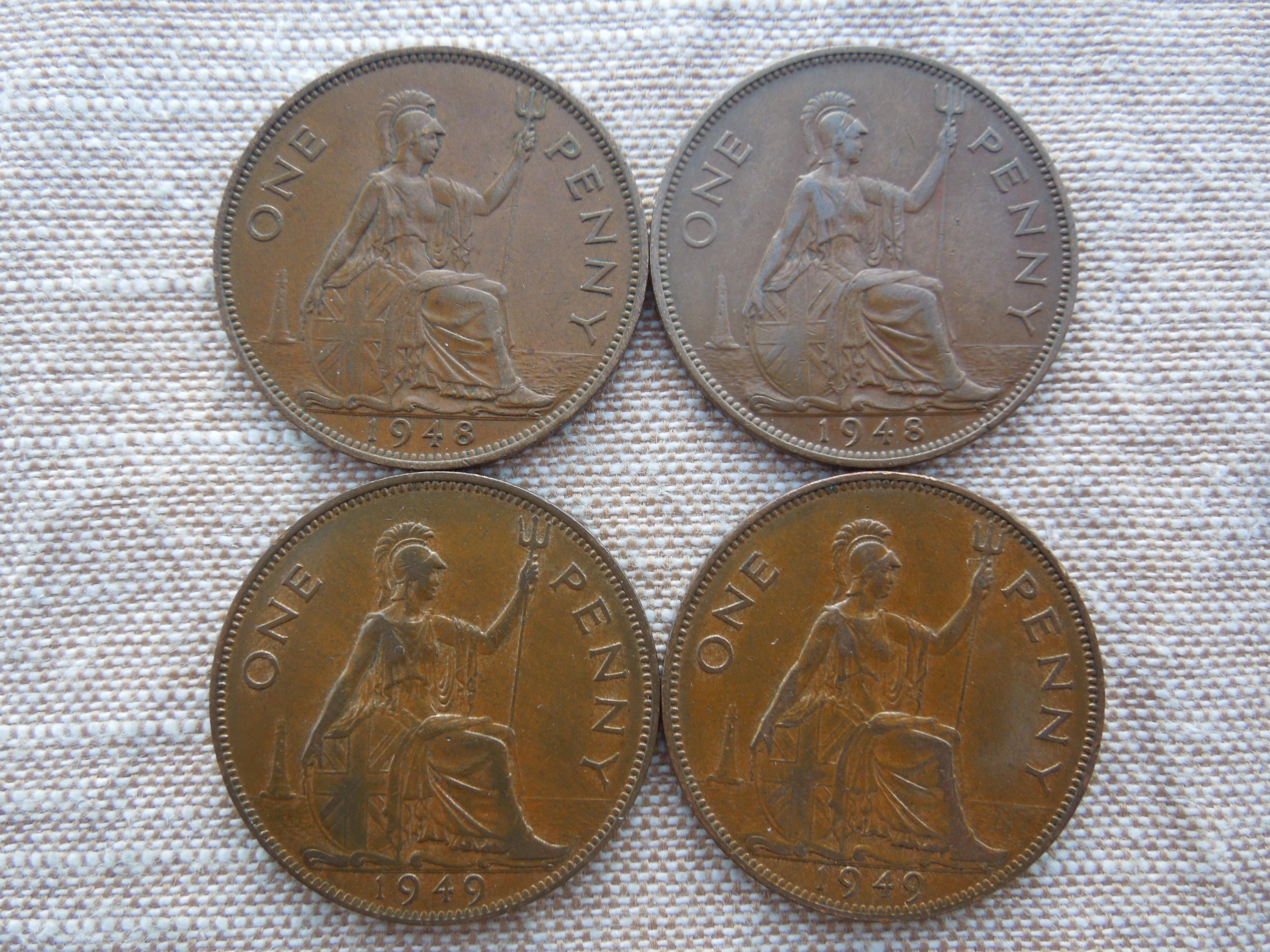 ジョージ6世、1ペニー硬貨、1937年から1949年、枚数限定販売 - Etsy 日本