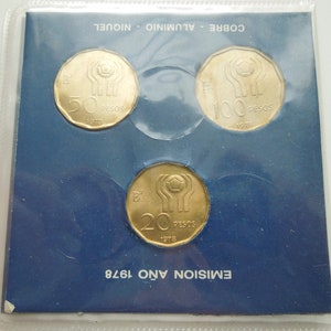 Argentina Coin Set, 1978, World Cup of Soccer, 3 Coin Set. - Etsy