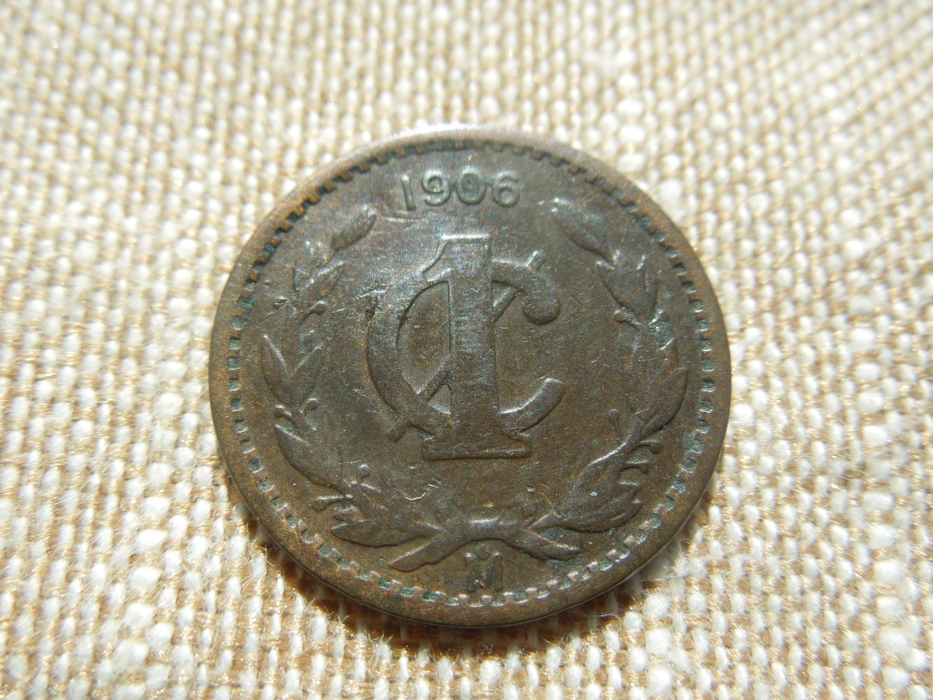 メキシコ 1センタボ硬貨、1906年。最後の1枚 - Etsy 日本