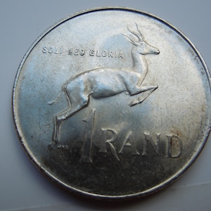 South Africa Coins, Large Springbok 1 Rand, 1966 to 1987, Silver and Nickel Issues - Sell By the Piece