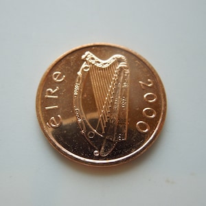 Irish Penny, 2000, Uncirculated, Red, Eire Coins, Republic of Ireland - Sell By The Piece Or In Groups