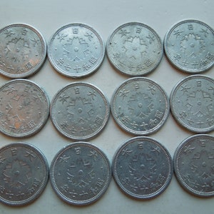 日本硬貨、10銭、1942年～1943年、第二次世界大戦、昭和天皇、切り売り 
