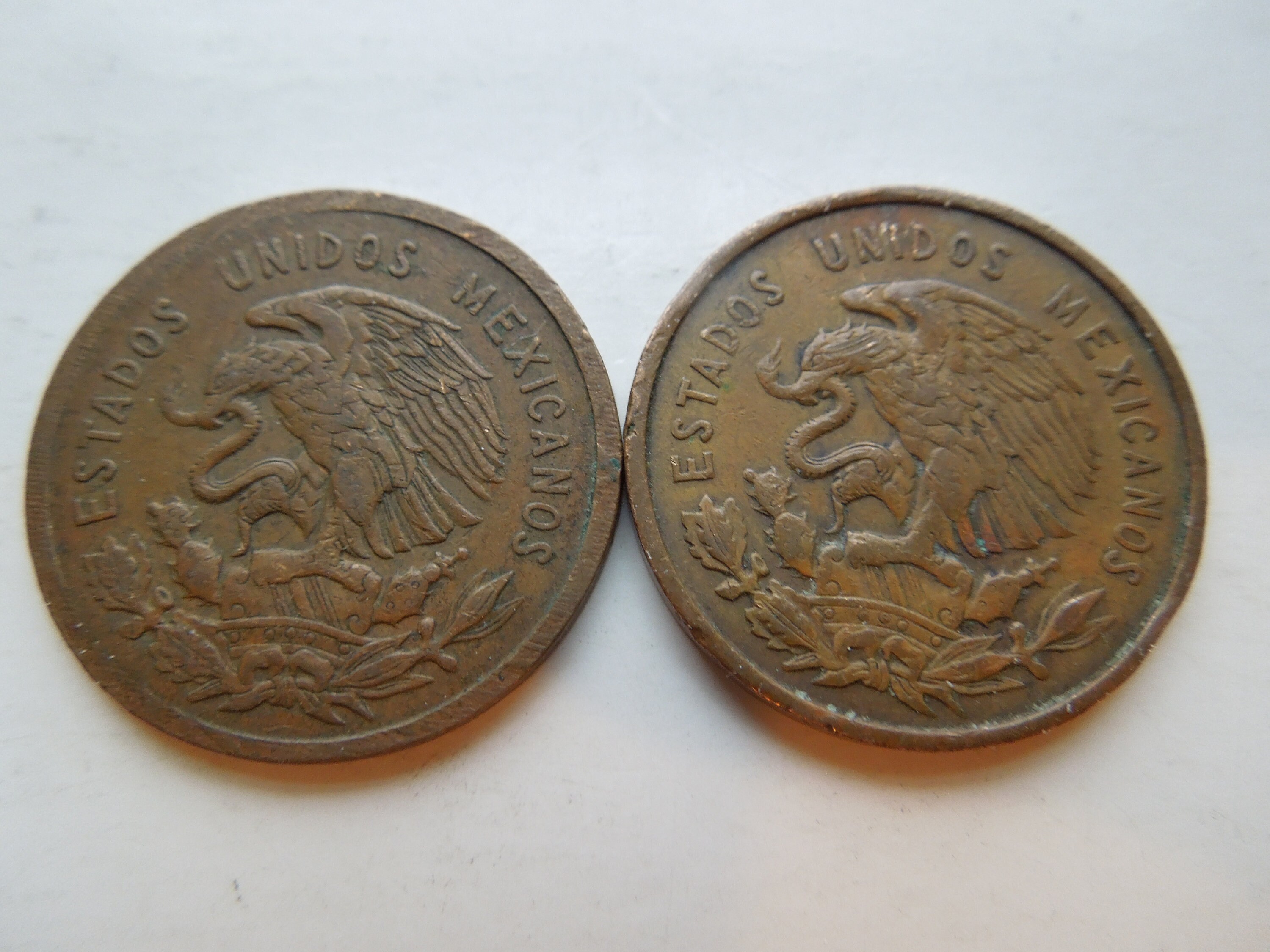 メキシコ硬貨、10センタボ、1955年～1959年、ベニート・フアレス、複数
