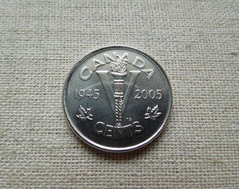 カナダ　5セント　銀貨 1949 CANADA - 5 Cents Coin - Vintage High Grade CIRC. Collectible