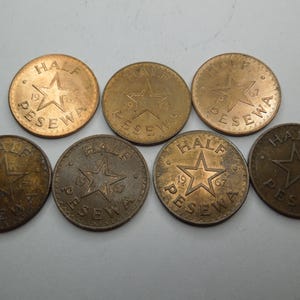 Ghana Coins, Half Pesewa to 20 Pesewas, 1967 - Sell By The Piece