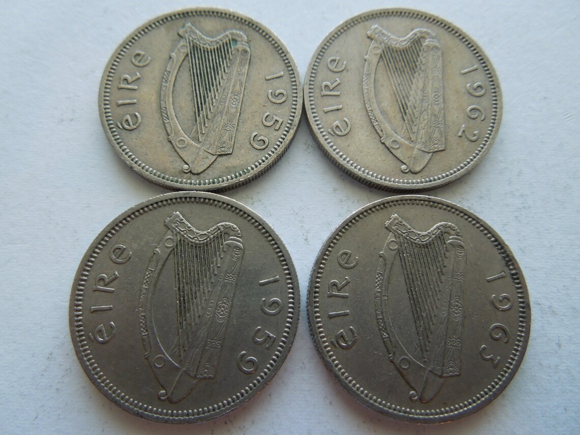 Irish Coins Irish Shilling Bull Republic of Ireland Coins Etsy