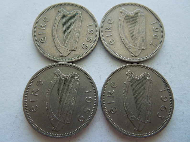 Irish Coins Irish Shilling Bull Republic of Ireland Coins Etsy