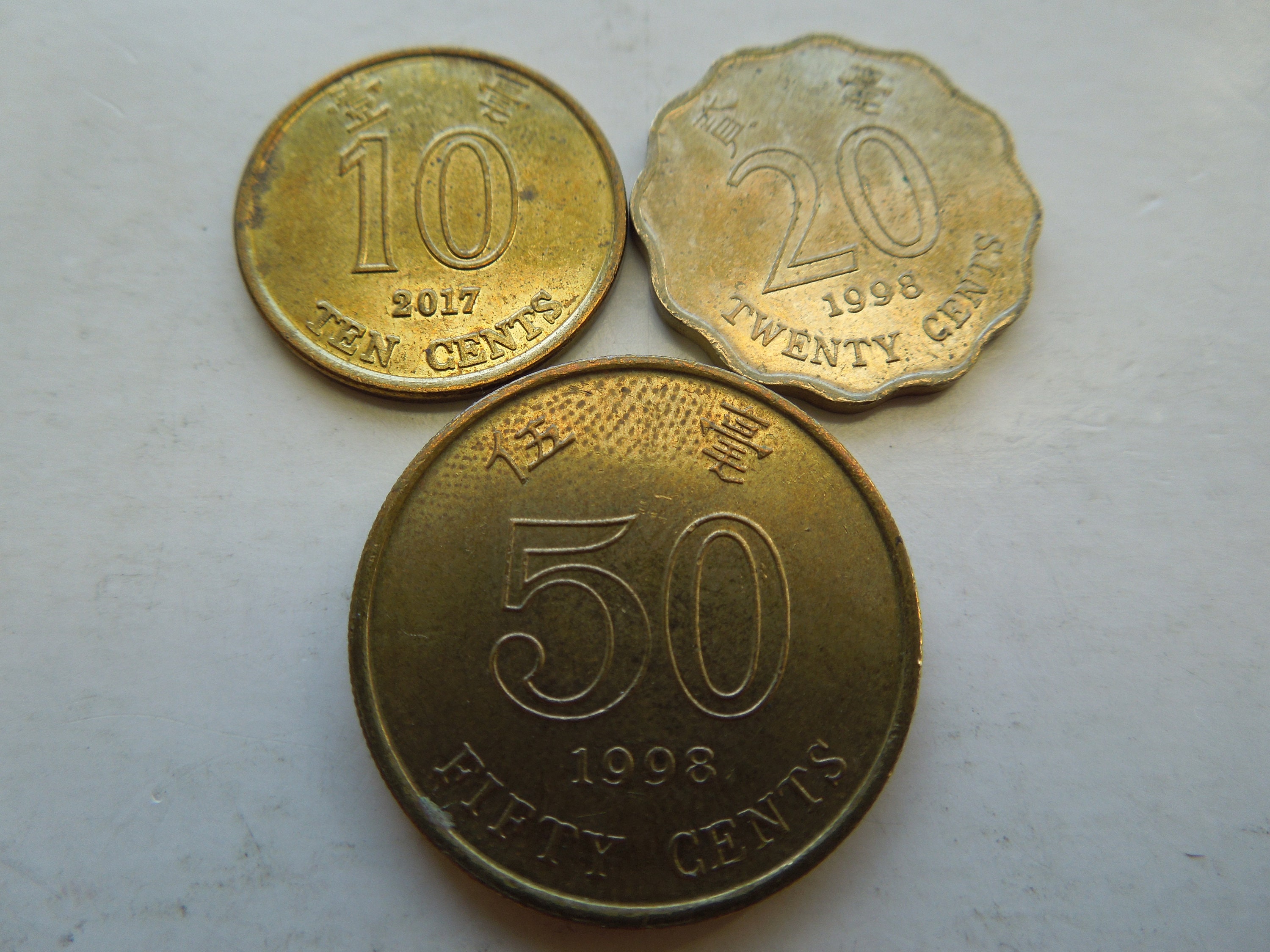 Hong Kong Coins, 10 Cents to 50 Cents, 1993 to 1998 - Sell by the Piece or  in Groups - Etsy Australia