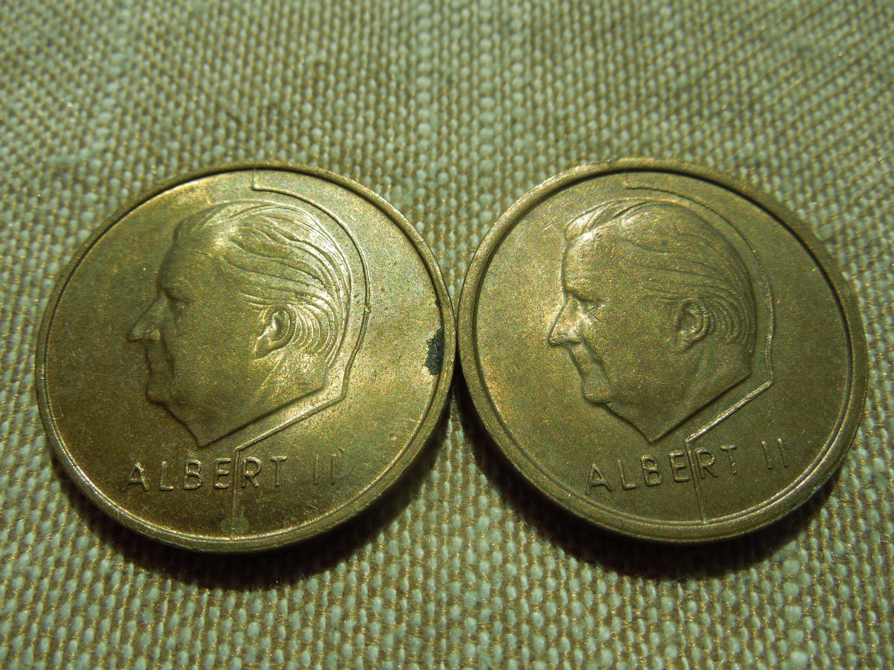 ベルギー硬貨、20フランフラン、1980年～1996年 - 1枚単位で販売