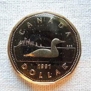 Canada Proof Dollar Coin, 1991