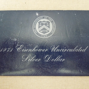USA Coins.  Eisenhower Dollar, 1971, Blue Pack, Silver