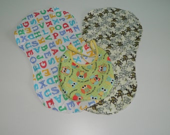 Soft start bib and burp cloth gift set- Neutral