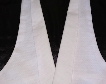 White Cotton Pique Tuxedo Vest at its finest with Fred Astaire 1930s look.
