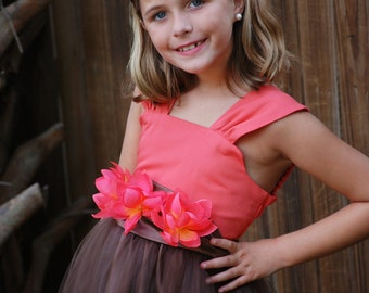 Tangerine with chocolate dress with lots of "fancy spice" for your special event.
