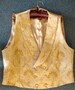 Gold tone on tone jacquard double-breasted formal vest 