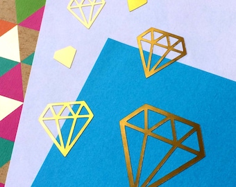 Diamond Stickers - gold or silver