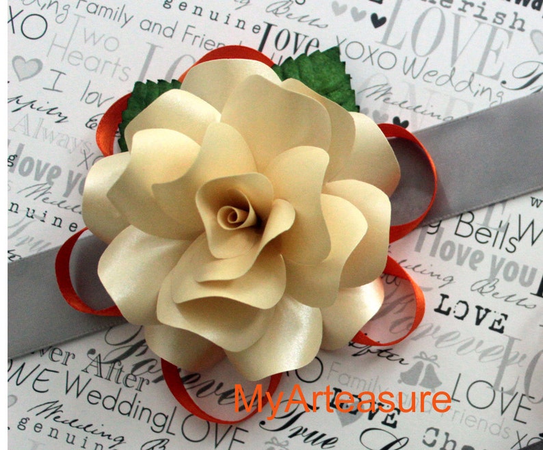 Paper Flower Wrist Corsage