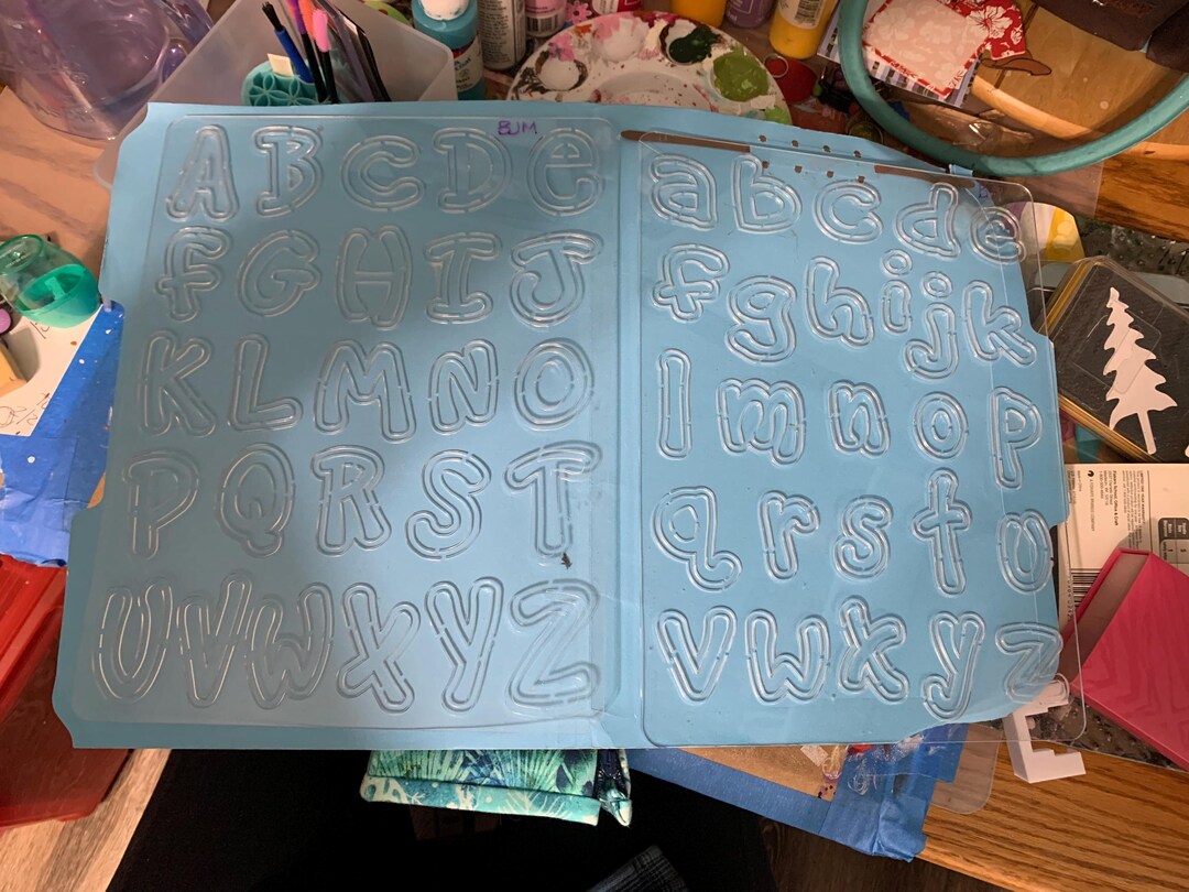 Coluzzle Alphabet Templates Capital and Lower Case Etsy