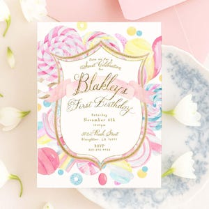 Candy Land Birthday invitation - Candyland Invitation - Candy Land Invitation - Sweets Party invite - Sweet Celebration - Sweet Invitation