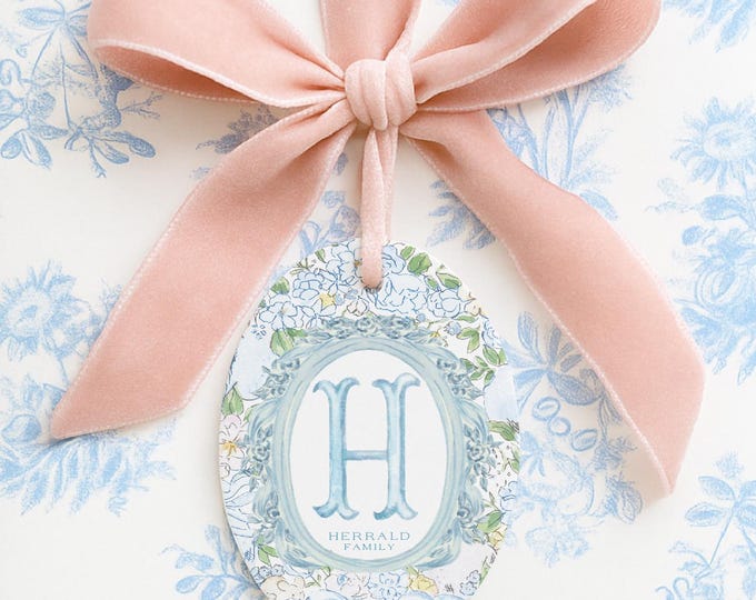Personalized Monogram Gift Tags: Set of 24