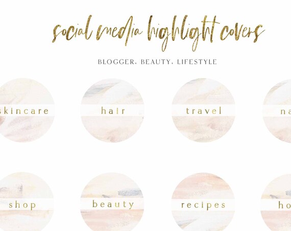 Instagram Story Highlight Icons - Blogger Instagram Story Covers, watercolor Icons, Story cover, Instagram, social media icons, vol.4