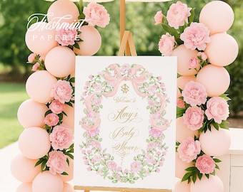 Welcome sign to match your invitation design from our shop - freshmint paperie