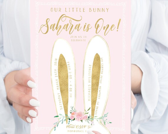 Bunny invitation | Bunny Birthday Invitation | Peter Rabbit invitation |  Easter Invitation | Easter Bunny Invite | Peter Rabbit Invite