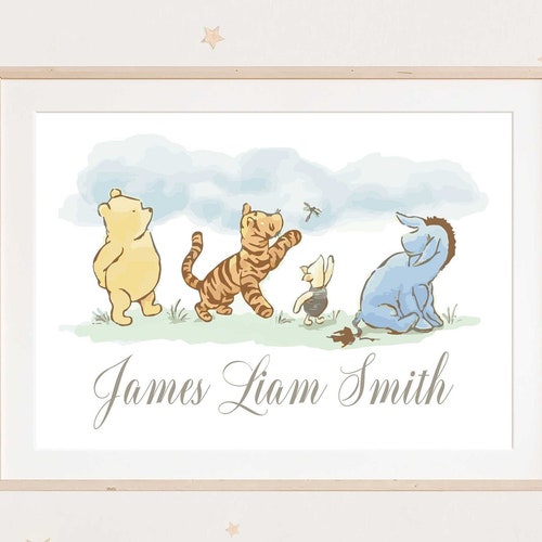 Winnie the Pooh Prints. 3 Print Set. Nursery Art. Nursery Etsy