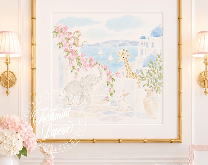 Nursery Wall Art, Safari, Greece, Grandmillennial, Chinoiserie