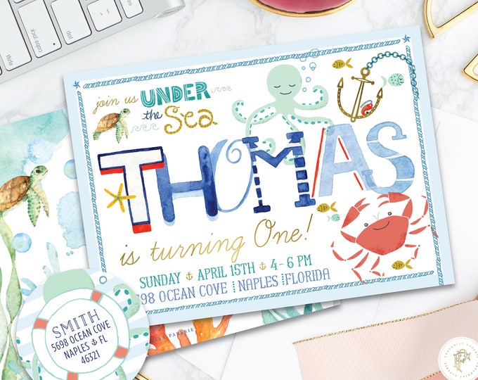 Under the Sea Birthday Invitation – Sea Animals Party