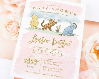 Winnie The Pooh Baby Shower Invitations Etsy Winnie The Pooh Baby Shower Invitations Etsy