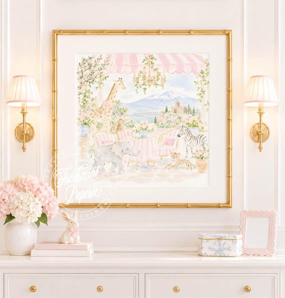 Nursery Wall Art, Armenia, Garden, Grandmillennial, Chinoiserie
