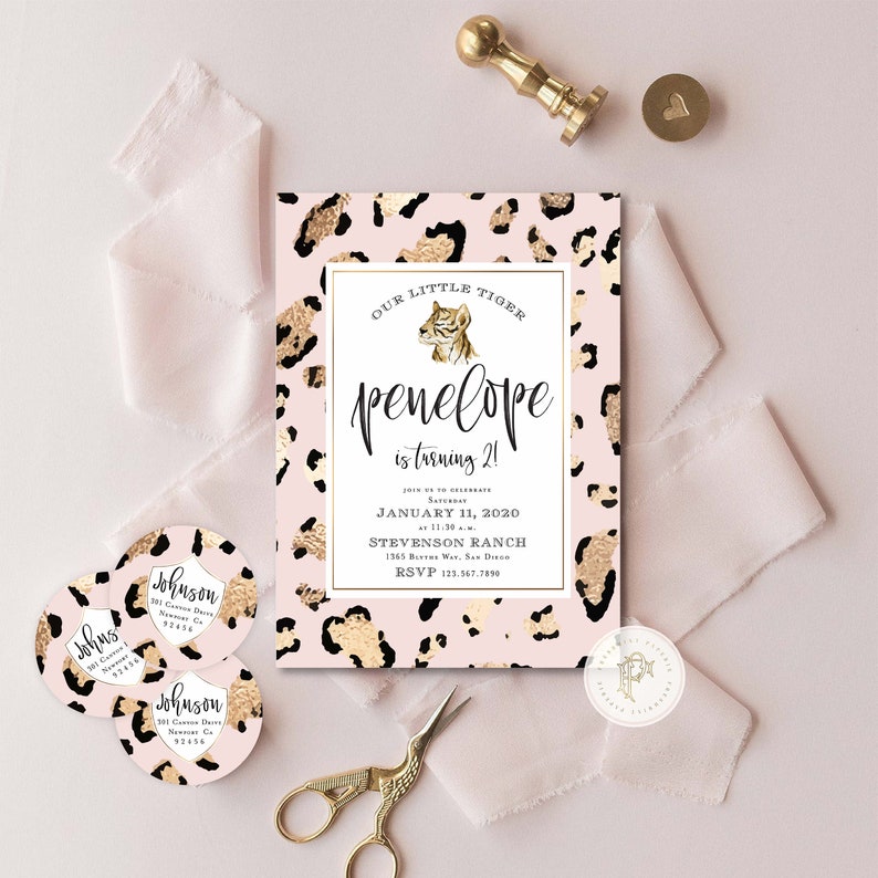 Tiger Invitation Party Animal Invitation Zoo Party Wild - Etsy