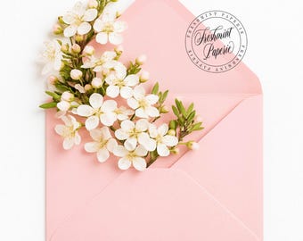 BLUSH PINK envelopes, add on to any print order - Freshmint paperie