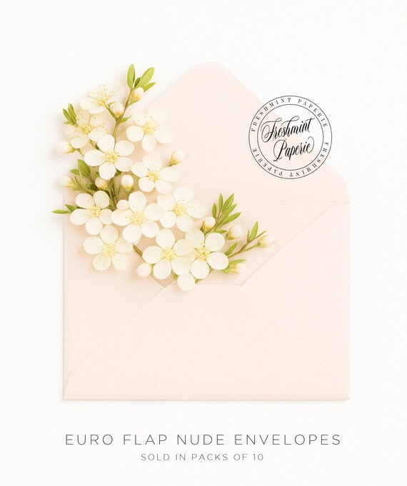 IVORY BLUSH envelopes, add on to any print order - Freshmint paperie