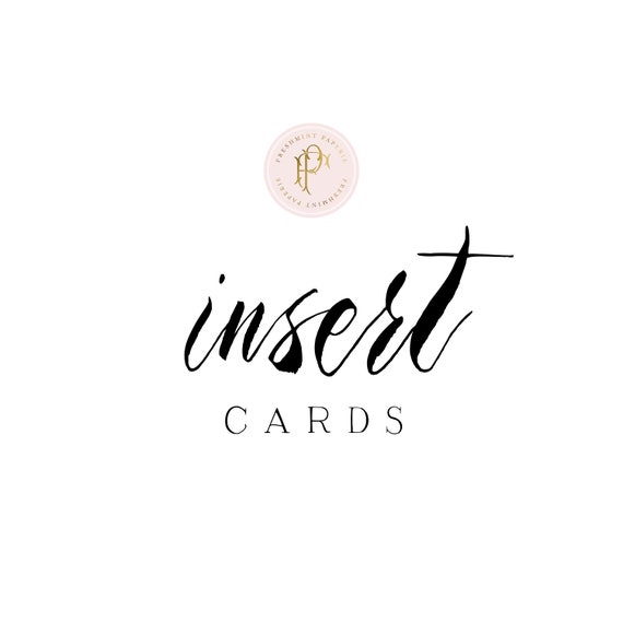 Insert card to match any invitation in our shop - Digital or Printed