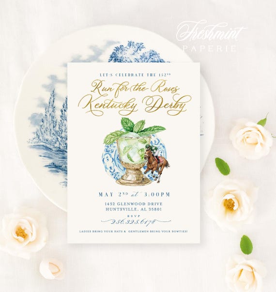 Kentucky Derby Invitation, Horse Racing, Run for the Roses