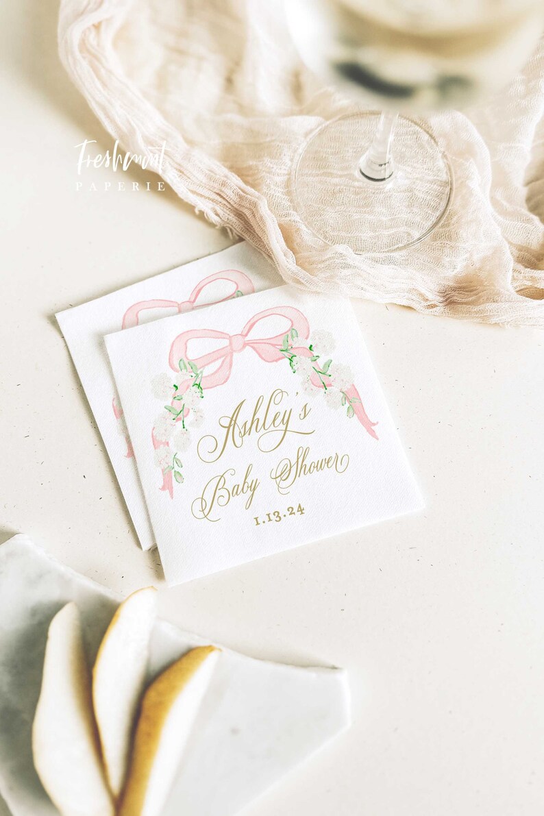 Napkins to match you invitation, Beverage, Luncheon, Dinner, 3 ply image 6