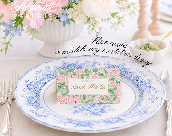PLACE CARDS - to match any invitation design in our shop - Freshmint Paperie