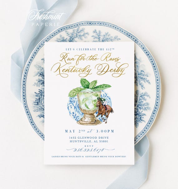 Kentucky Derby Invitation, Horse Racing, Run for the Roses