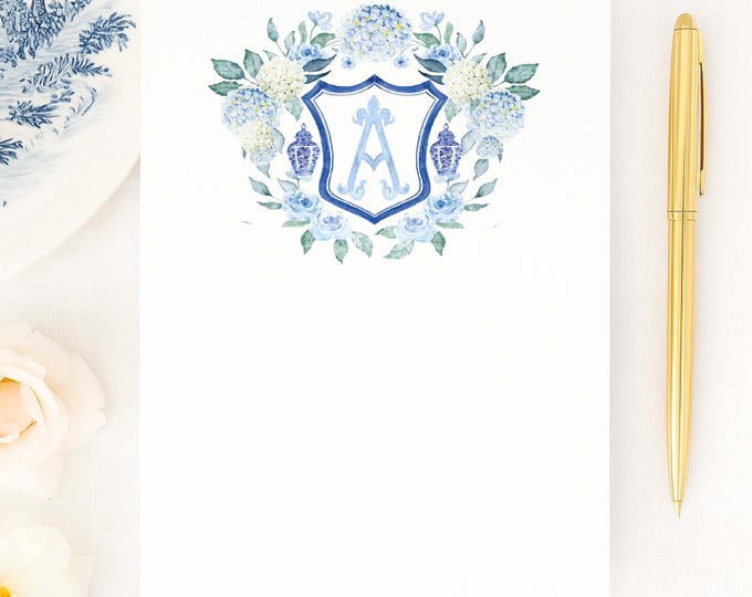 Custom Ginger Jar Monogram Notepad - 5x7