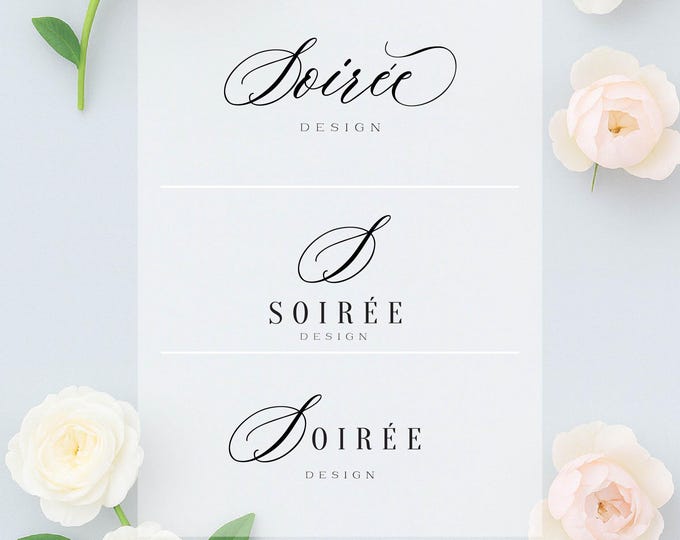 Custom Logo Design: Modern Business Branding, Calligraphy Monogram