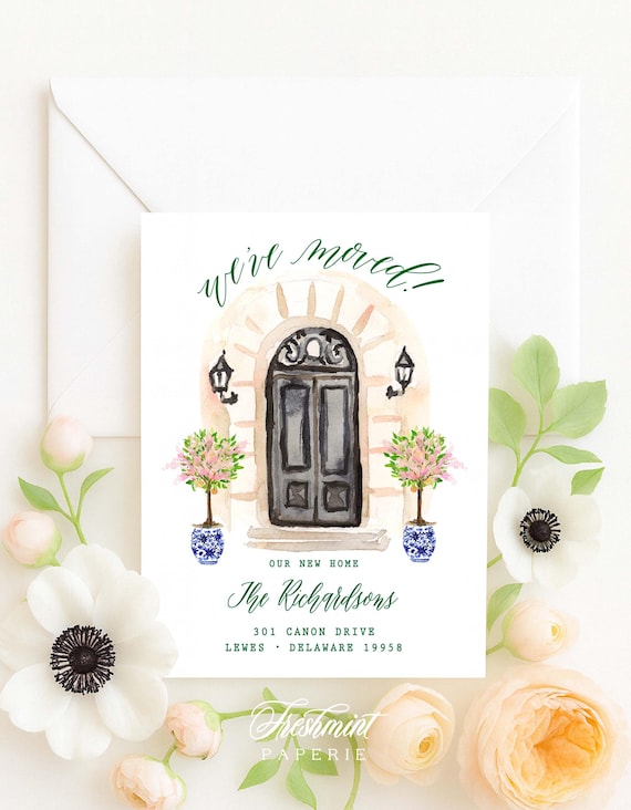Moving Announcement Card, We've Moved Announcements, New Home Announcement, Moved Announcement, Address Change Card, Housewarming