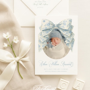 Faire-part de naissance aquarelle, faire-part de naissance garçon, faire-part de naissance, faire-part de naissance écusson, faire-part monogramme, bienvenue bébé